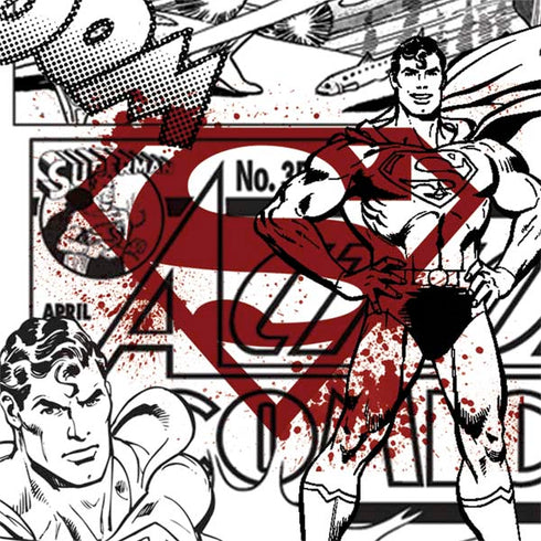 DC Comics Superman Comic Pattern Logo in Red Nintendo 2DS XL (2017) Skin